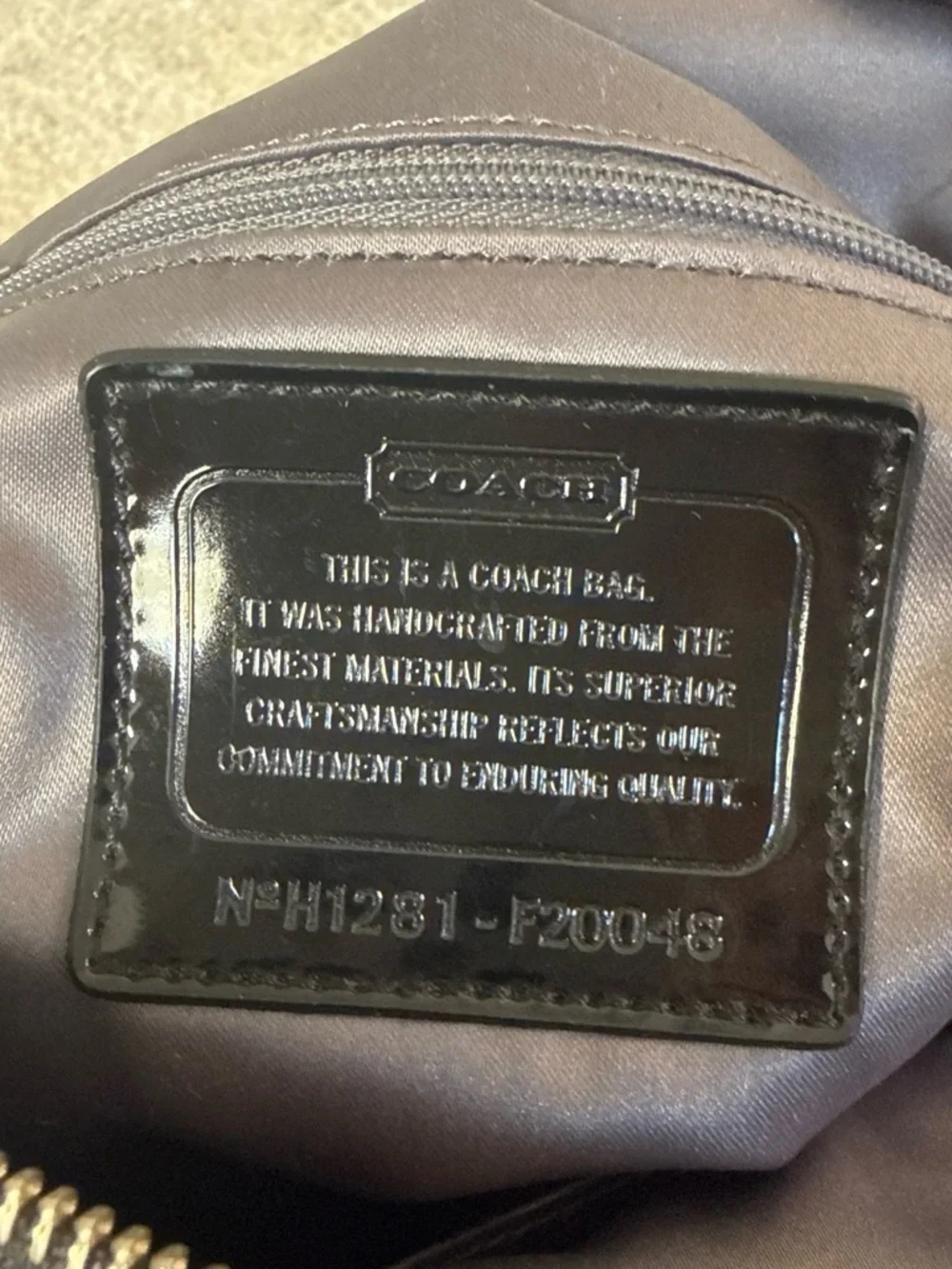 Coach Purple and Black Leopard-Print Shoulder Bag